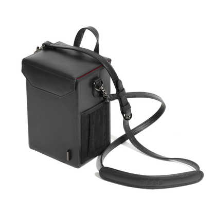 シティカメラショルダーバッグ | 防水本革 縦型 カメラ保護 ユニセックス
